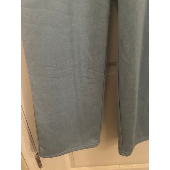 Reflex Blue Drawcord Wide Leg Sweatpants Pockets M School Academia Sporty Lounge - Picture 6 of 9